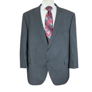 Cremieux Loro Piana Wool Jacket Sport Coat 56R Grey Micro Check Peak Dual Vent